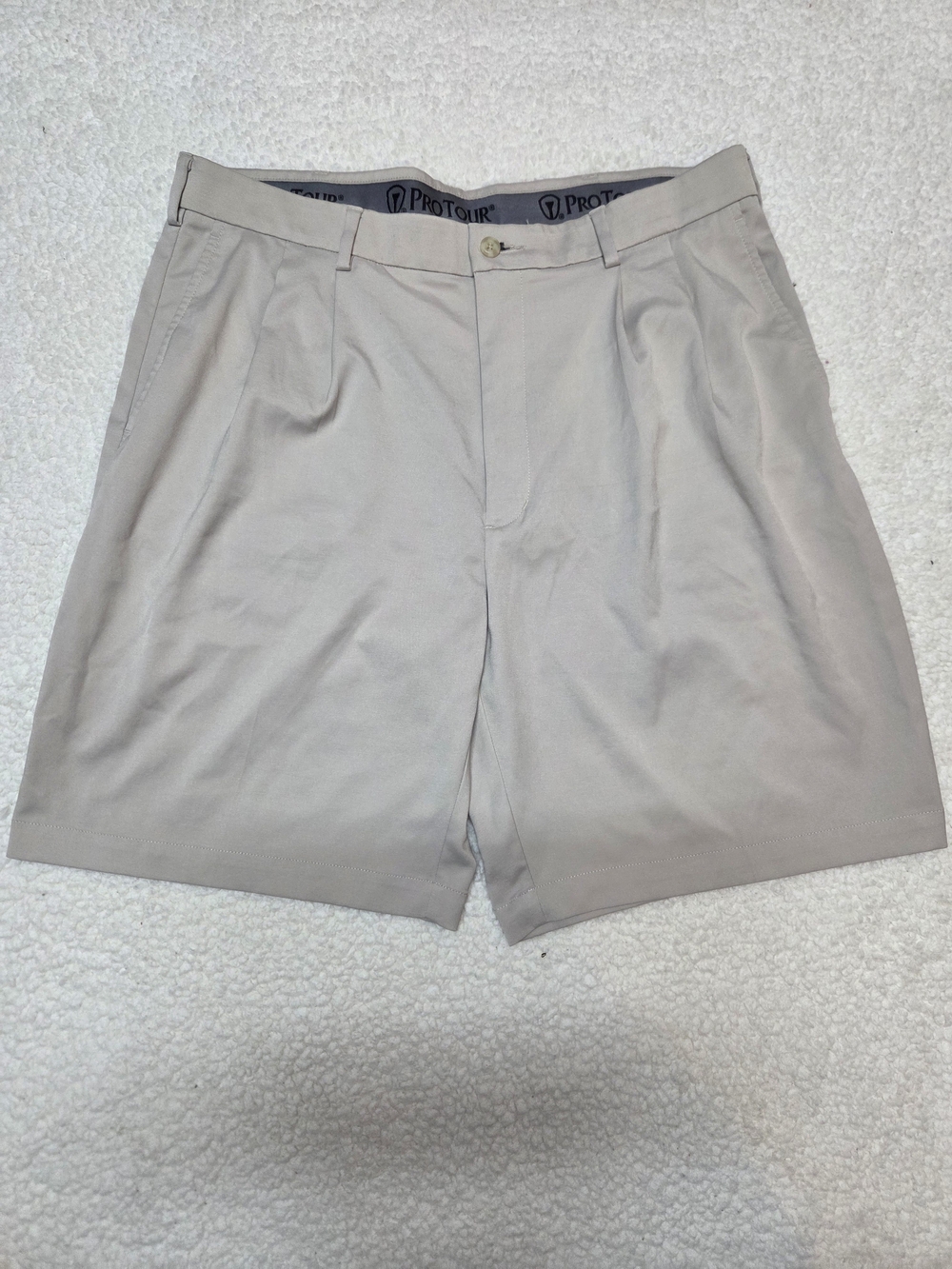 Men's Flat Front Khaki Golf Shorts